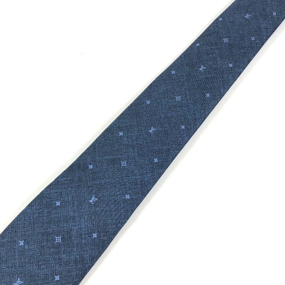LOUIS VUITTON M70203 Necktie Constellation Denim 7CM Accessories Necktie silk blue Used