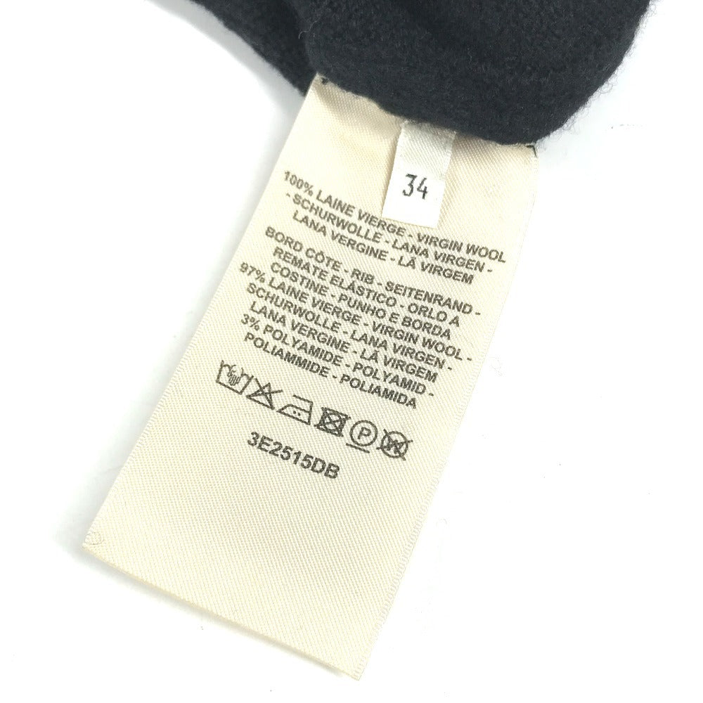 HERMES 3E2515DB H logo Apparel Short-sleeved Dress wool Black Used
