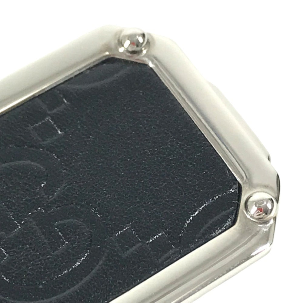 GUCCI 不明 GG logo Wallet bill scissors Money clip Leather / Metal Black/Silver Used
