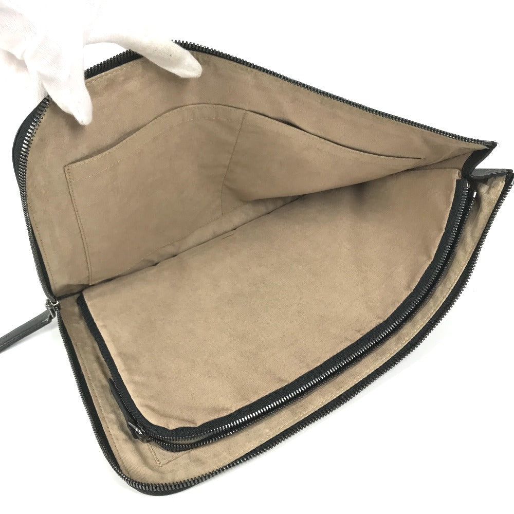 Berluti Nino XL NINO Calligraphy Logo Scritto Bag, L-shaped zipper, cluch bag, pouch Clutch bag Leather Green Used