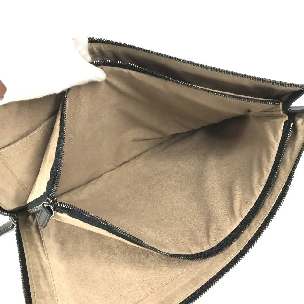 Berluti Nino XL NINO Calligraphy Logo Scritto Bag, L-shaped zipper, cluch bag, pouch Clutch bag Leather Green Used