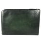 Berluti Nino XL NINO Calligraphy Logo Scritto Bag, L-shaped zipper, cluch bag, pouch Clutch bag Leather Green Used