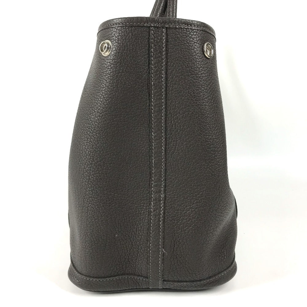 HERMES Leather Garden Party PM Garden Party PM Bag, Handbag, Shoulder Bag Tote Bag Negonda Evennes Brown/SilverHardware Used