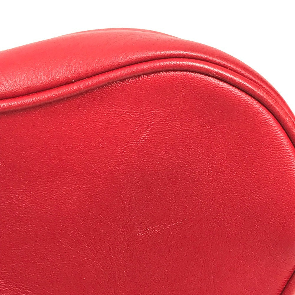 TIFFANY&Co. Heart Clutch Bag Makeup pouch makeup cosmetics Pouch Leather Red Used