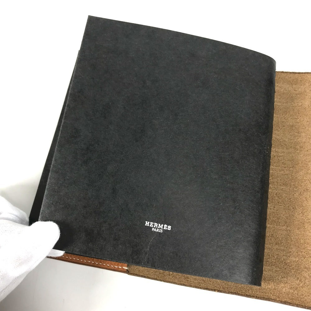 HERMES CD case, disc case Interior folding Pouch Leather Brown Used