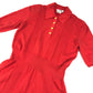 HERMES vintage Serie logo button Short-sleeved apparel top with collar knit cotton / Nylon Red Used