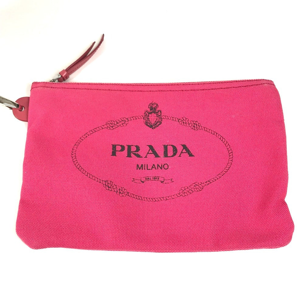 PRADA With porch Canapaplex Logo Tote Bag, 2-Way Bag, Shoulder Bag, Crossbody Bag Hand Bag Vinyl/Leather pink/clear Used