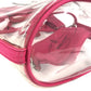 PRADA With porch Canapaplex Logo Tote Bag, 2-Way Bag, Shoulder Bag, Crossbody Bag Hand Bag Vinyl/Leather pink/clear Used