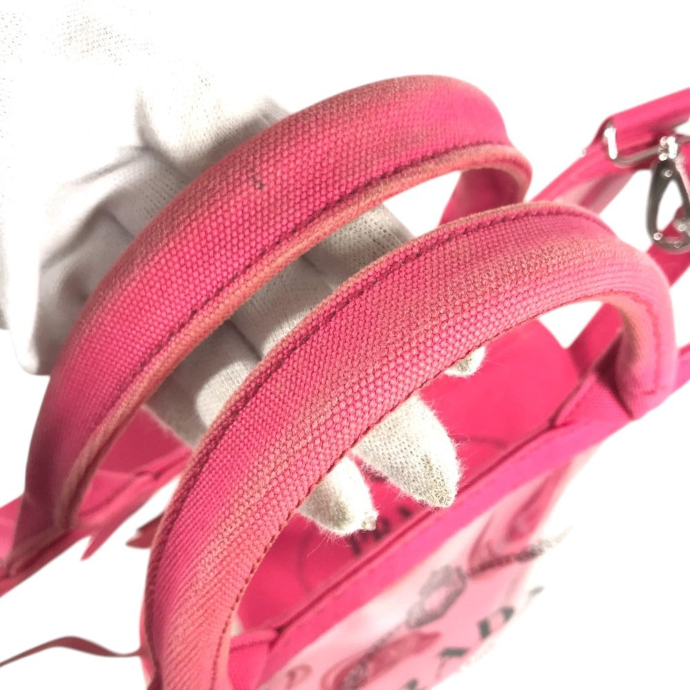 PRADA With porch Canapaplex Logo Tote Bag, 2-Way Bag, Shoulder Bag, Crossbody Bag Hand Bag Vinyl/Leather pink/clear Used