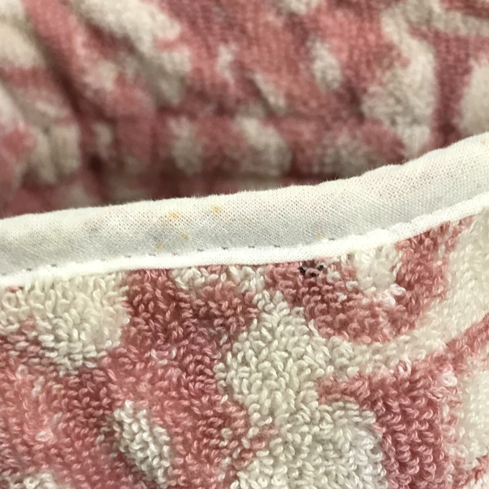 Dior pile Trotter Logo Drawstring Pouch Makeup pouch makeup cosmetics Pouch cotton pink/White Used