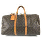 LOUIS VUITTON M41426 Monogram Keepall50 Keepall 50 Travel Bag Hand Bag Travel Bag Duffle Bag MonogramCanvas Brown Used