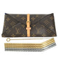 LOUIS VUITTON GI0477 Monogram Etui6 Payu Set of 6 straws & pouch, interior decor, cutlery, stirrer, straw holder object Gold Plated Silver/Gold Used