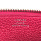 HERMES Dogon Duo GM Dogon Duo GM Wallet Wallet Long Wallet Togo Framboise pink Used