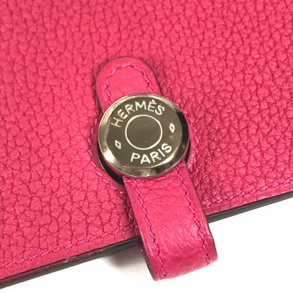 HERMES Dogon Duo GM Dogon Duo GM Wallet Wallet Long Wallet Togo Framboise pink Used