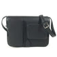 HERMES Leather Equipier 3-Way Bag Clutch Bag Flap Pochette Crossbody Shoulder Bag Swift Black/SilverHardware Used