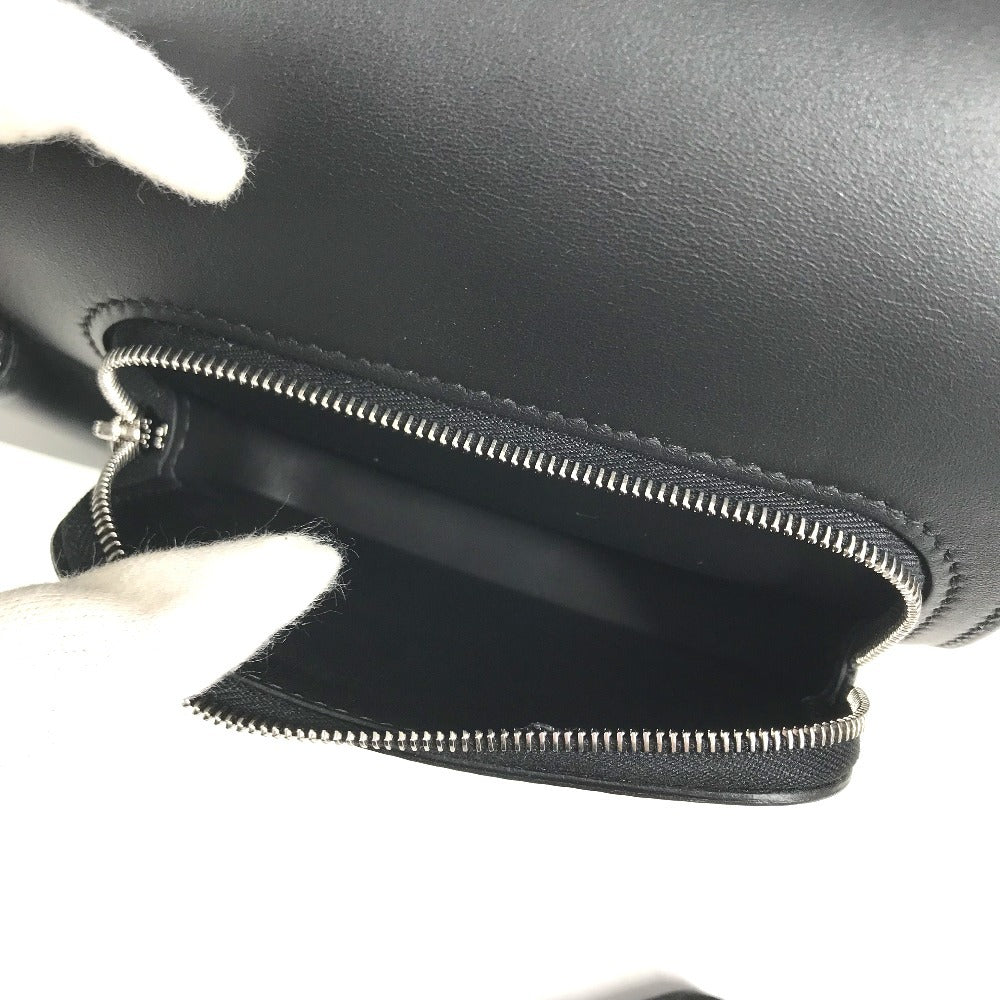 HERMES Leather Equipier 3-Way Bag Clutch Bag Flap Pochette Crossbody Shoulder Bag Swift Black/SilverHardware Used