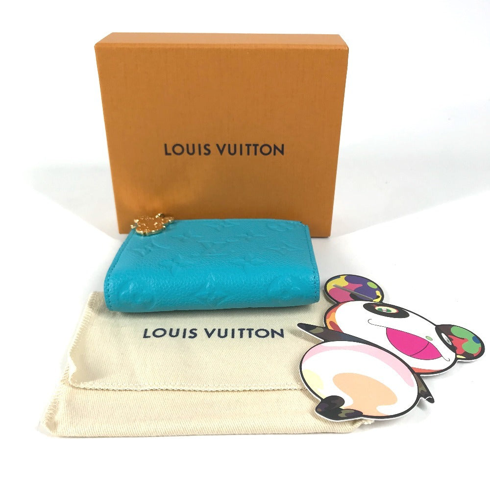 LOUIS VUITTON M14089 LV × TM Takashi Murakami Collaboration Monogram Multicolore Portefeuille Lisa Compact Wallet Wallet Folded wallet MonogramMulticoloreCanvas Kabira Blue blue Used