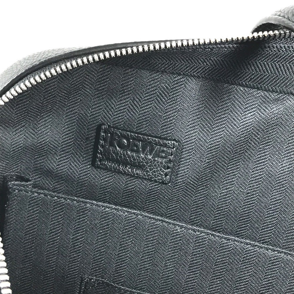 LOEWE 337.12.P57 Goya Slim Briefcase Handbag, 2-way bag, Shoulder bag, Briefcase, Document bag Business bag Leather Black Used