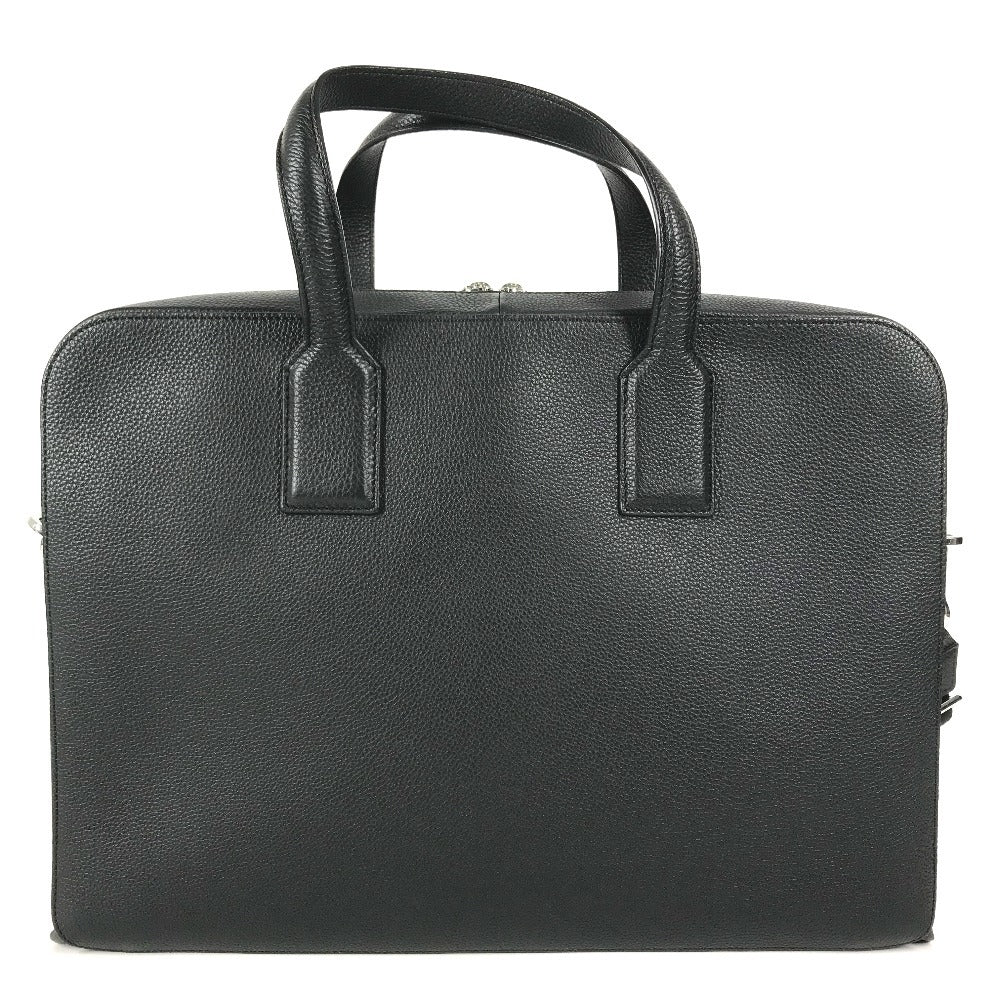 LOEWE 337.12.P57 Goya Slim Briefcase Handbag, 2-way bag, Shoulder bag, Briefcase, Document bag Business bag Leather Black Used