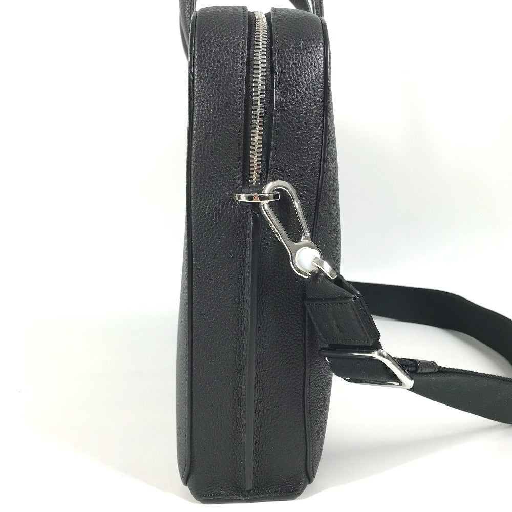 LOEWE 337.12.P57 Goya Slim Briefcase Handbag, 2-way bag, Shoulder bag, Briefcase, Document bag Business bag Leather Black Used