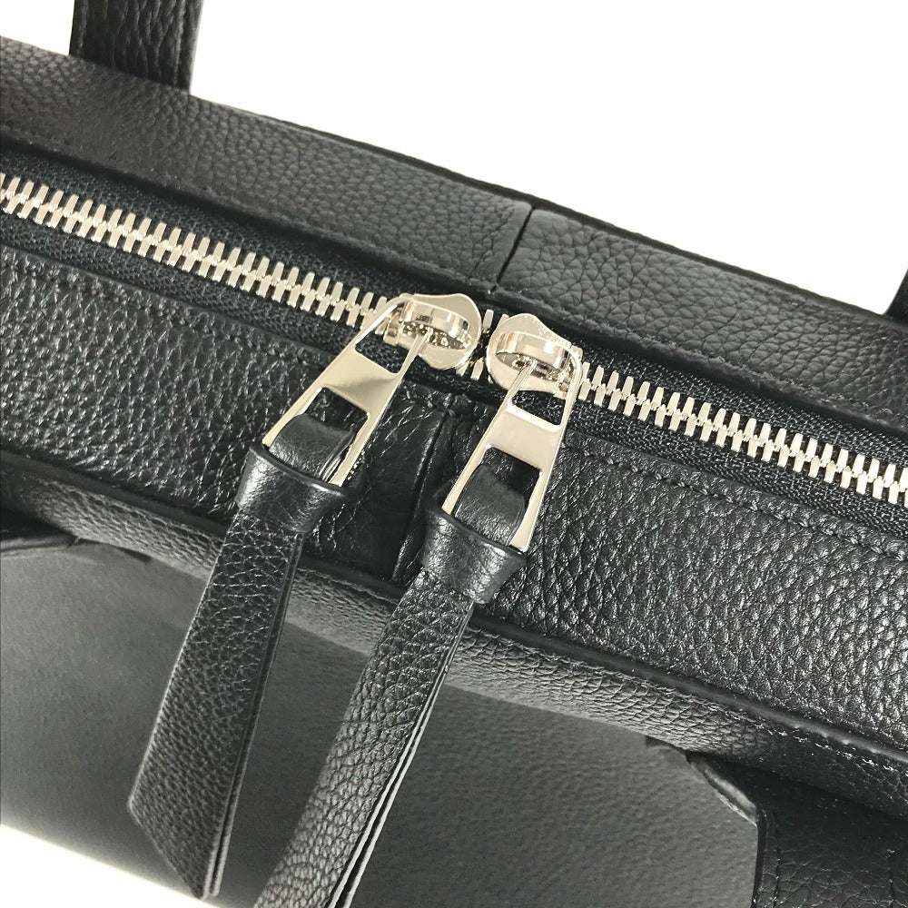 LOEWE 337.12.P57 Goya Slim Briefcase Handbag, 2-way bag, Shoulder bag, Briefcase, Document bag Business bag Leather Black Used