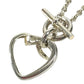 HERMES Silver925 SV925 Heart logo Chain Necklace Accessories Jewelry Necklace AG925 Silver Used