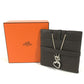 HERMES Silver925 SV925 Heart logo Chain Necklace Accessories Jewelry Necklace AG925 Silver Used