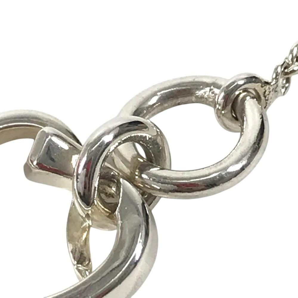 HERMES Silver925 SV925 Heart logo Chain Necklace Accessories Jewelry Necklace AG925 Silver Used