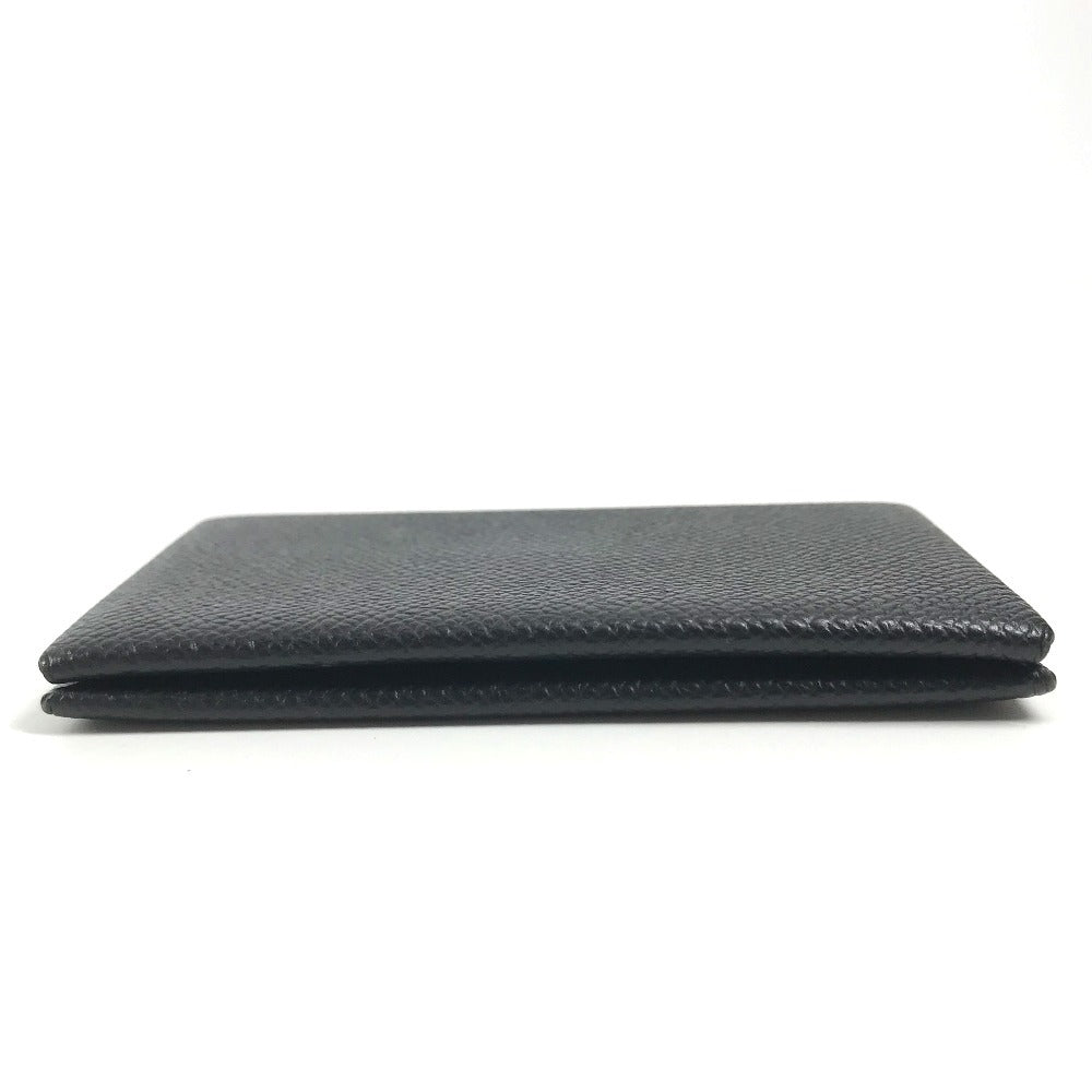 HERMES Calvi Business Card Holder Pass Case Folded Card Case Epsom Black Used