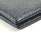 HERMES Calvi Business Card Holder Pass Case Folded Card Case Epsom Black Used