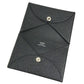 HERMES Calvi Business Card Holder Pass Case Folded Card Case Epsom Black Used