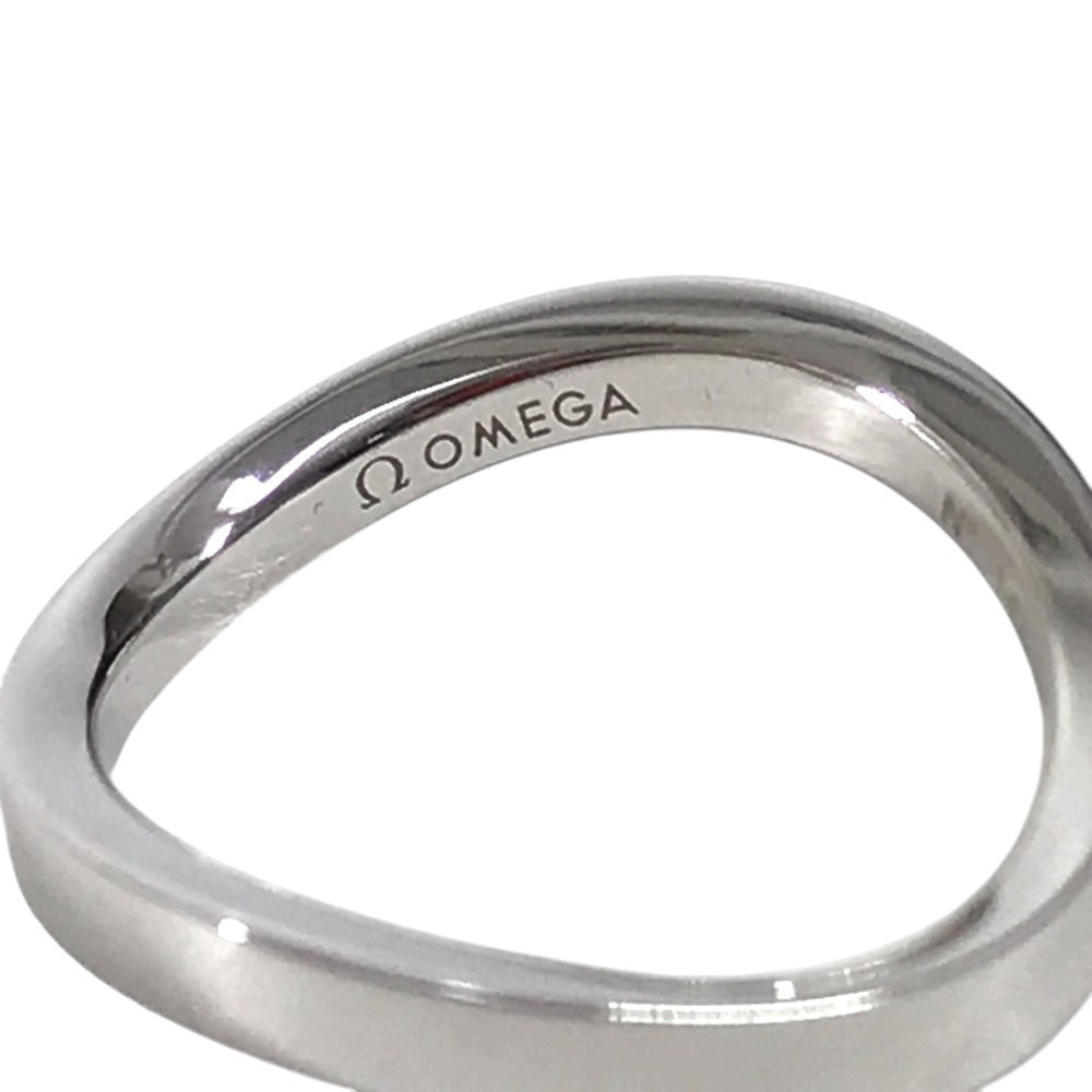 OMEGA K18 Gold 18K Aqua Swing Ring Accessory Jewelry Ring WG750 Silver Used