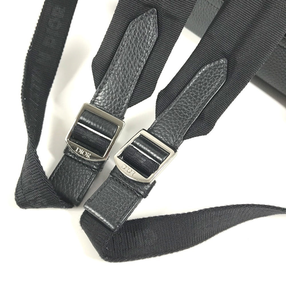 Dior Dior Rider Zip Backpack Bag Backpack All-over logo Backpack Leather Black Used