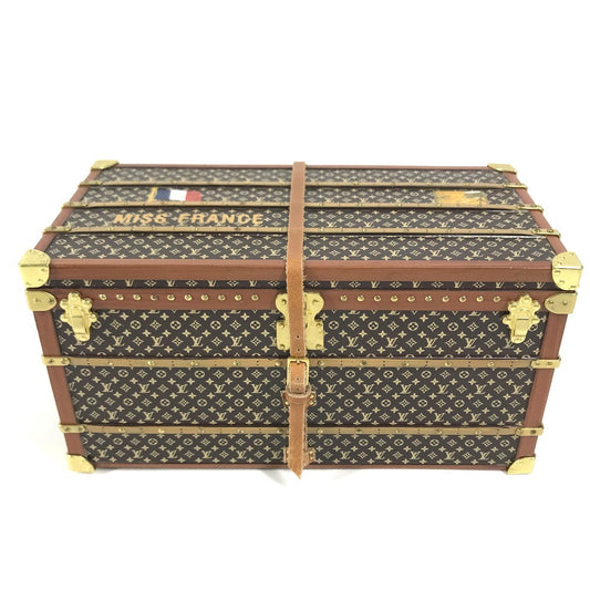LOUIS VUITTON M99408 Monogram Novelty Miss France Trunk Object Paperweight Paperweight object Leather / Wood Brown Used