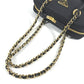 PRADA 1BB121 Tote Bag triangle logo triangle logo plate Shoulder bag, Double Chain Chain bag Shoulder Bag Leather / Nylon Black/GoldHardware Used
