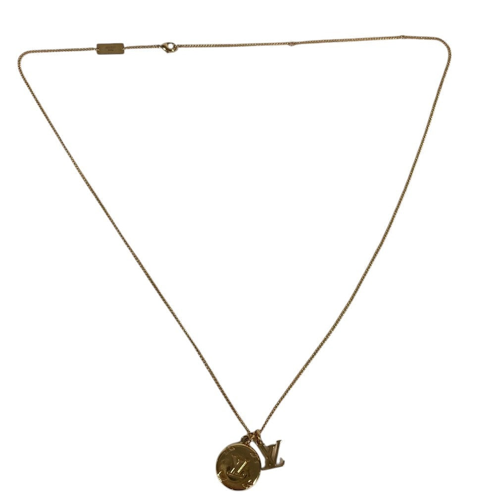 LOUIS VUITTON M80189 Monogram Ring Necklace Monogram Accessories Chain Necklace Necklace Metal Gold Used