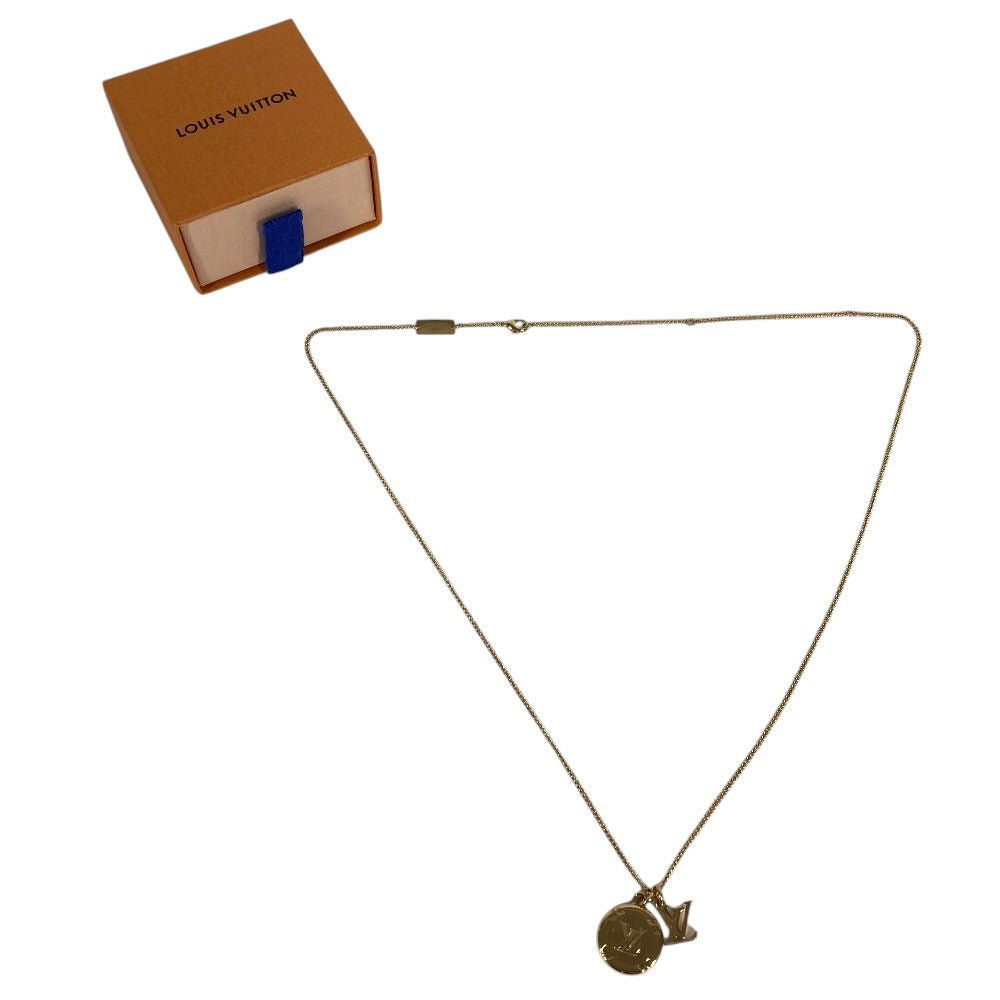 LOUIS VUITTON M80189 Monogram Ring Necklace Monogram Accessories Chain Necklace Necklace Metal Gold Used