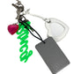 BALENCIAGA 793474 Heart Key Card Case Mirror AKI CHARM Bag Charm Key Holder Leather / Metal Multicolore Used