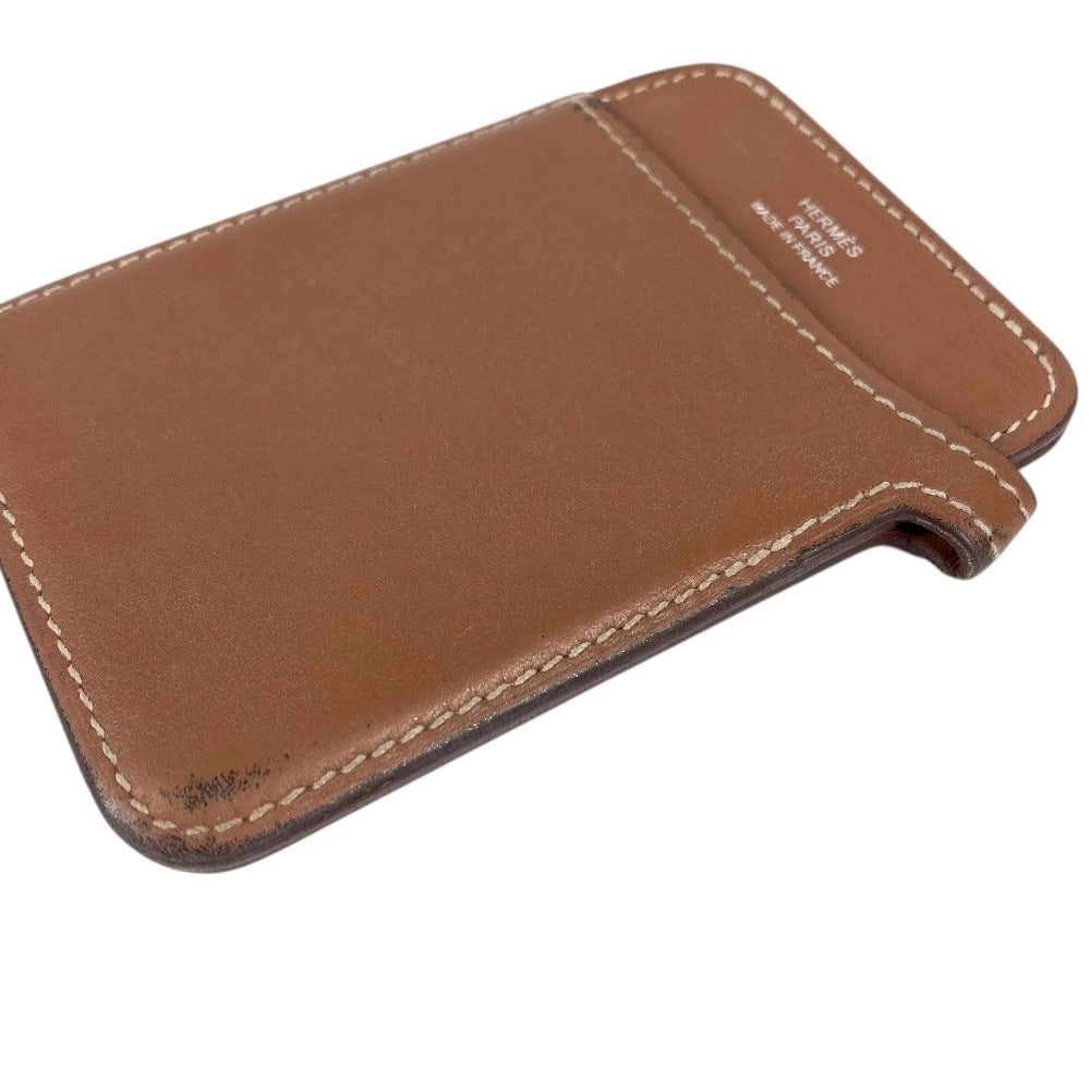 HERMES MagSafe Magsafe Eman Stand Eman Stand Pass Case Card Case Card Case Swift Brown Used