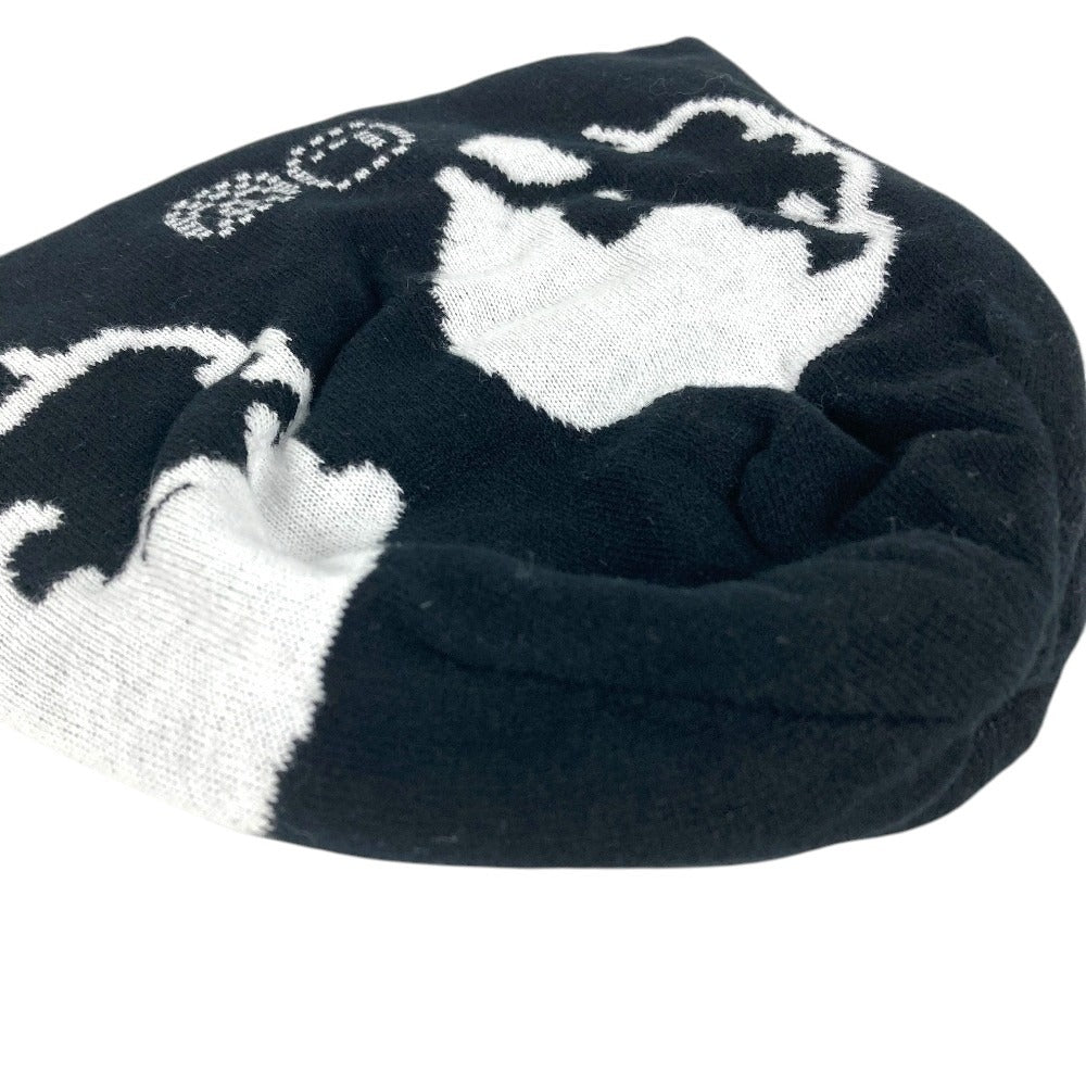 LOUIS VUITTON M5259A NIGO Pharrell Williams Beanie LV Fit Friendship beanie hat knit hat knit cap Knit hat cotton Black Used