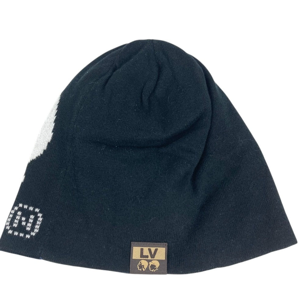 LOUIS VUITTON M5259A NIGO Pharrell Williams Beanie LV Fit Friendship beanie hat knit hat knit cap Knit hat cotton Black Used