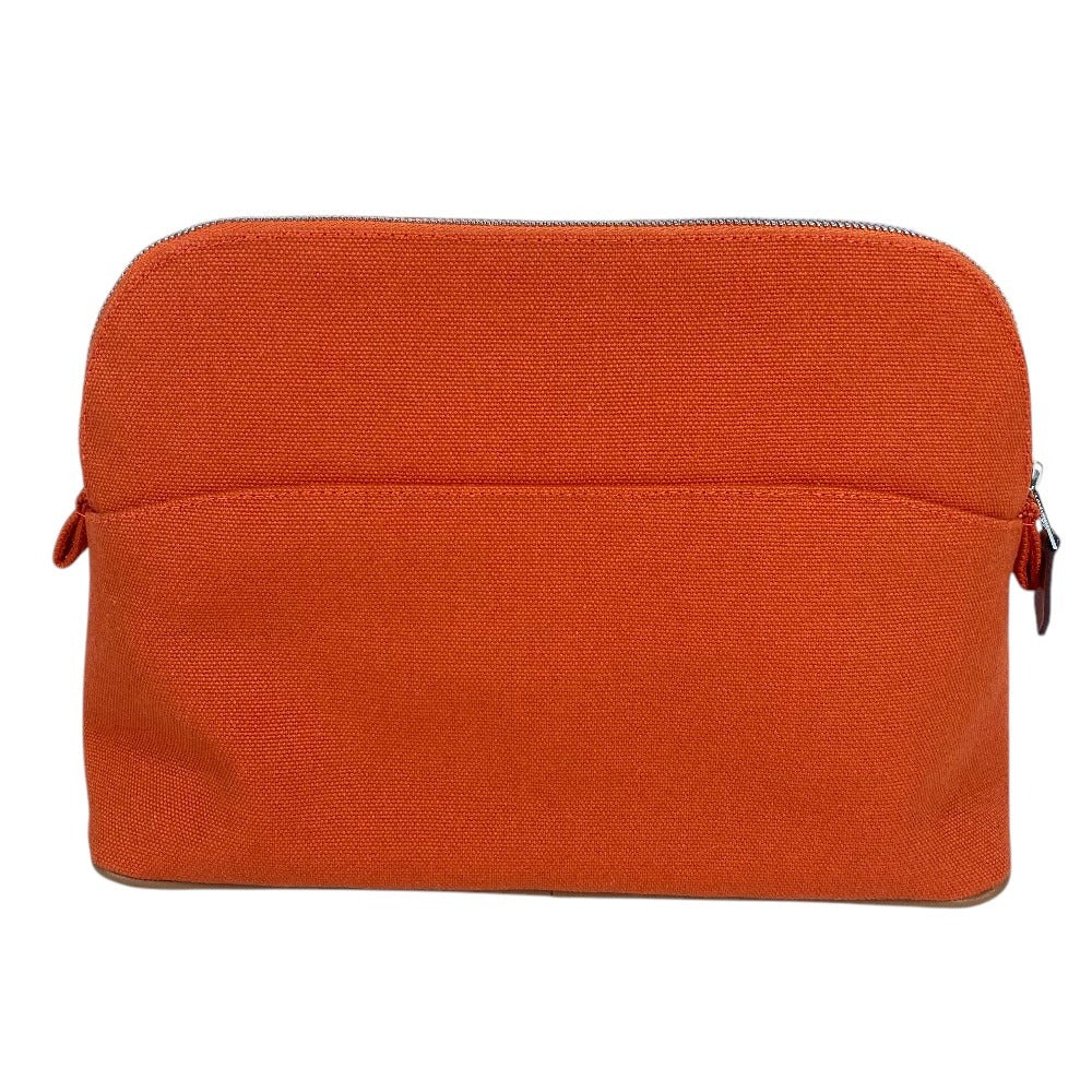 HERMES H104774M Boide Pouch MM Boide Pouch MM Accessory case makeup pouch Cosmetics Pouch Pouch cotton Orange Feu Used