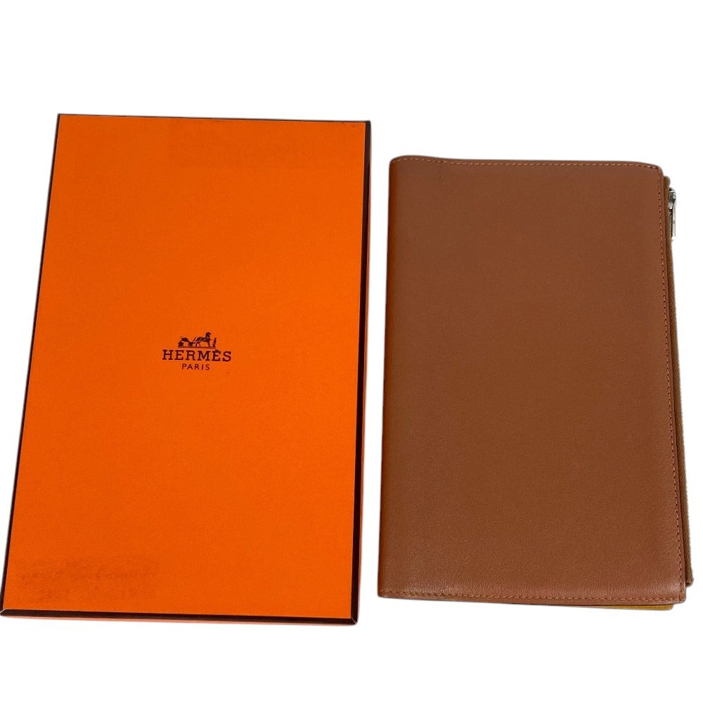 HERMES EA Zip EA Zip PM System planner/organizer with stationery pockets Notebook cover Swift Gold/Mustard Brown/yellow Used
