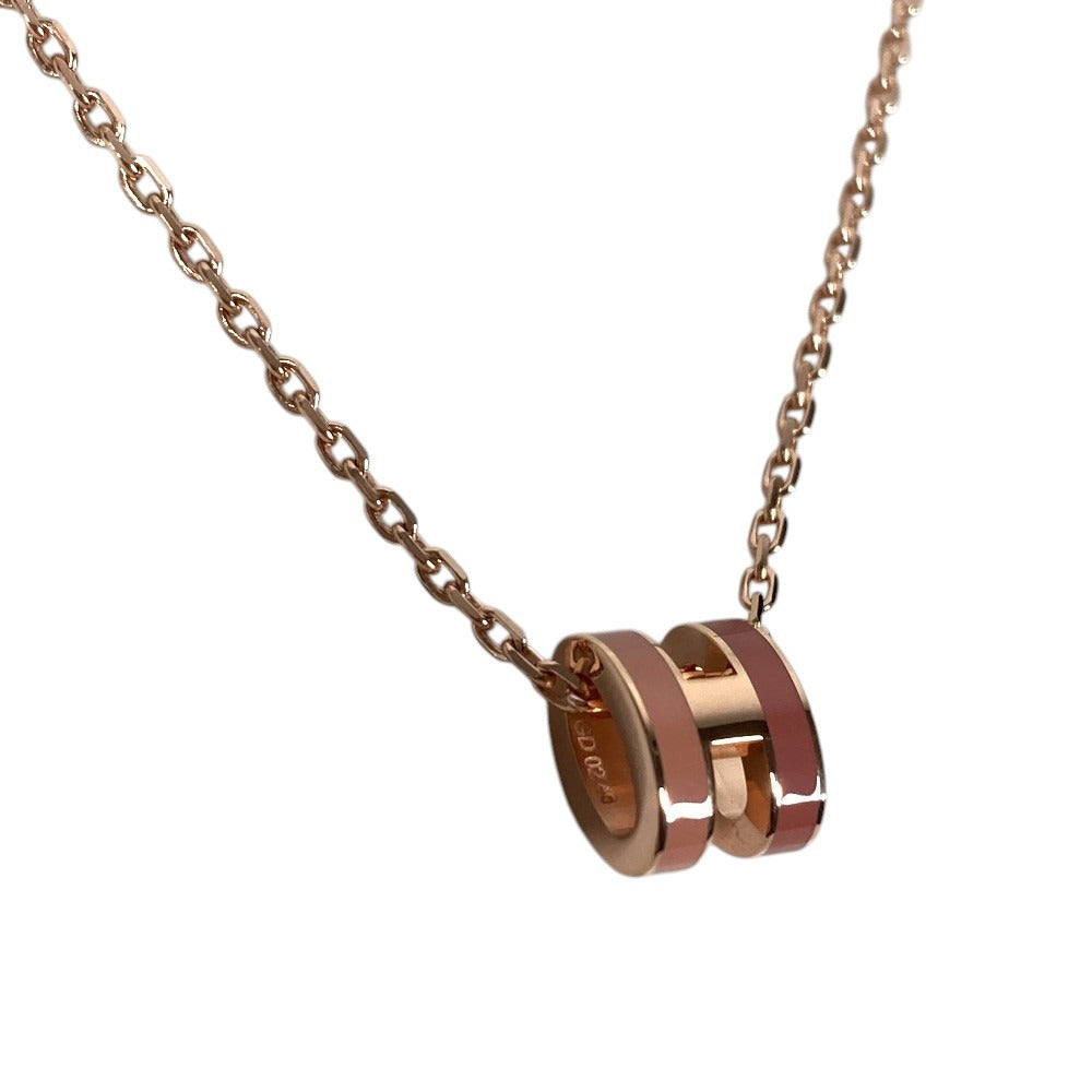 HERMES Pop ash H Pendant "Mini Pop H" by Rocabar Accessories Chain Necklace Necklace Metal pink Used