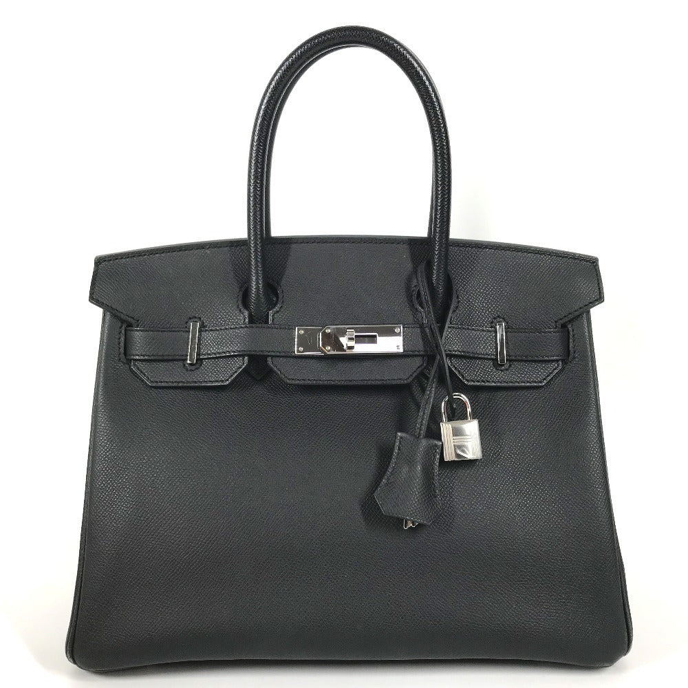 HERMES Birkin30 Birkin 30 Bag Tote Bag Hand Bag Epsom Black/SilverHardware Used