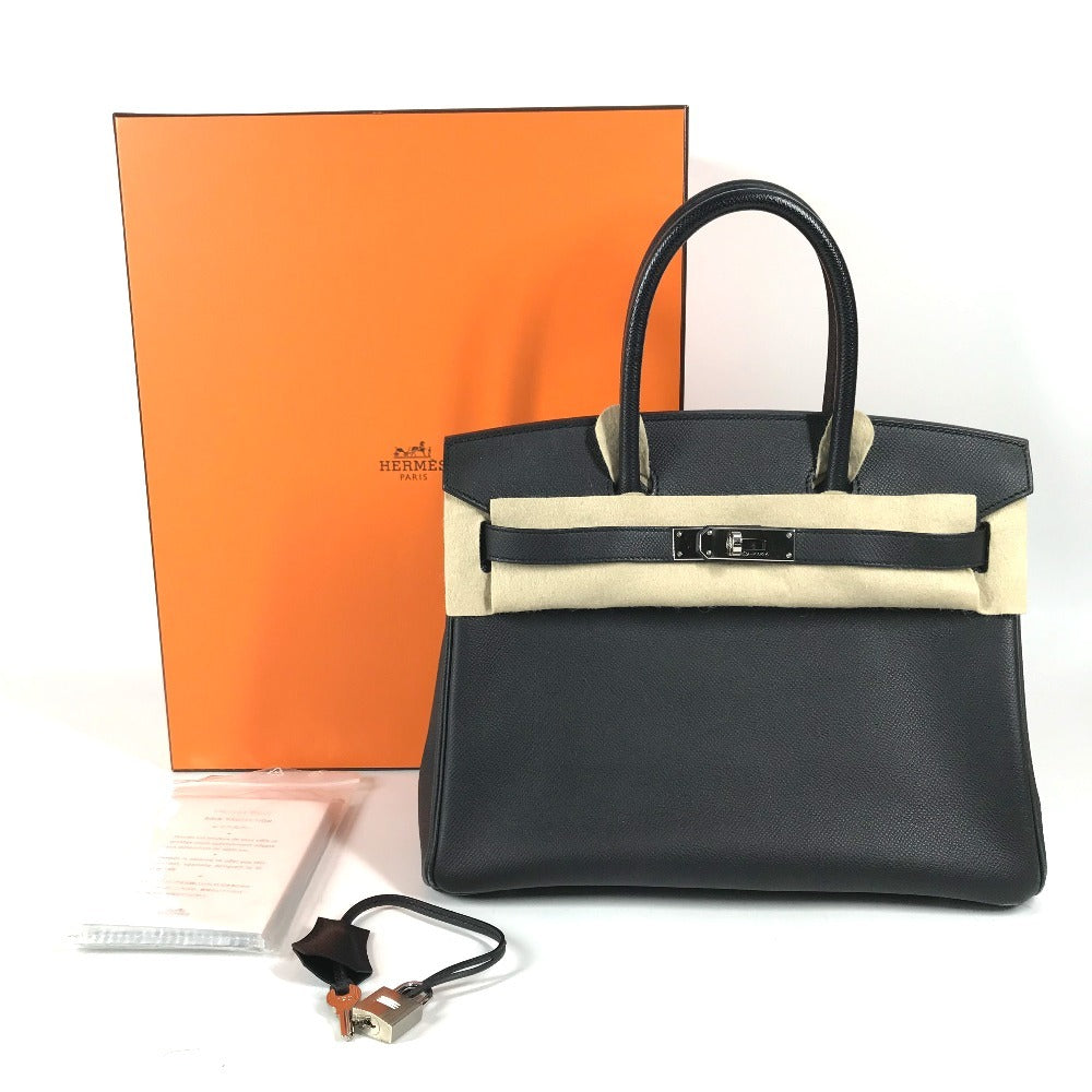 HERMES Birkin30 Birkin 30 Bag Tote Bag Hand Bag Epsom Black/SilverHardware Used