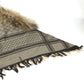 GUCCI GG logo Fur shawl, shawl, tippet All-over print stole/shawl scarf with fringe shawl wool / silk Brown Used