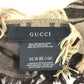 GUCCI GG logo Fur shawl, shawl, tippet All-over print stole/shawl scarf with fringe shawl wool / silk Brown Used
