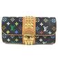 LOUIS VUITTON M45640 MonogramMulticolore Pochette Courtney Bag, Clutch bag, flap, studs Cluch Bag MonogramMulticoloreCanvas Noir Black Used