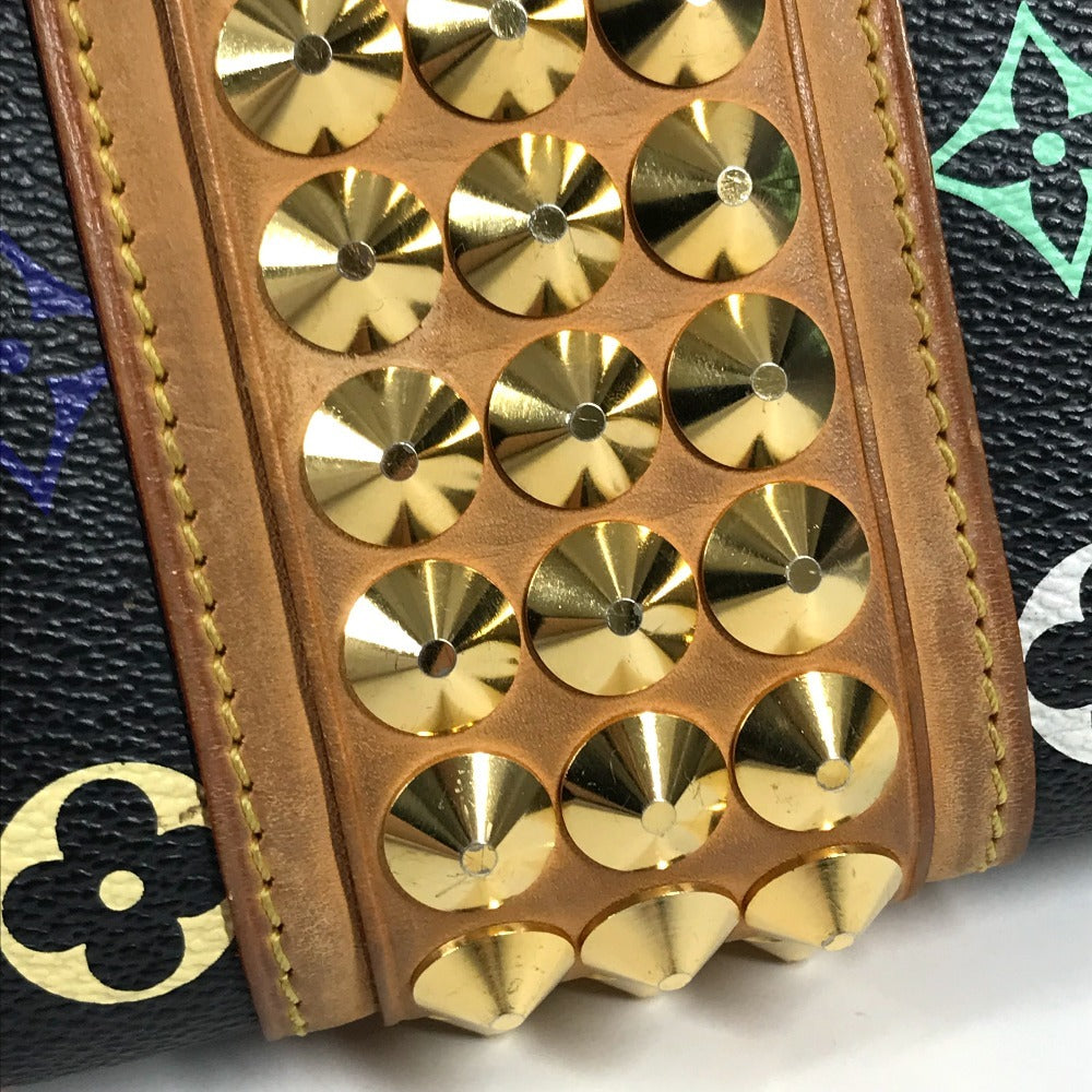 LOUIS VUITTON M45640 MonogramMulticolore Pochette Courtney Bag, Clutch bag, flap, studs Cluch Bag MonogramMulticoloreCanvas Noir Black Used